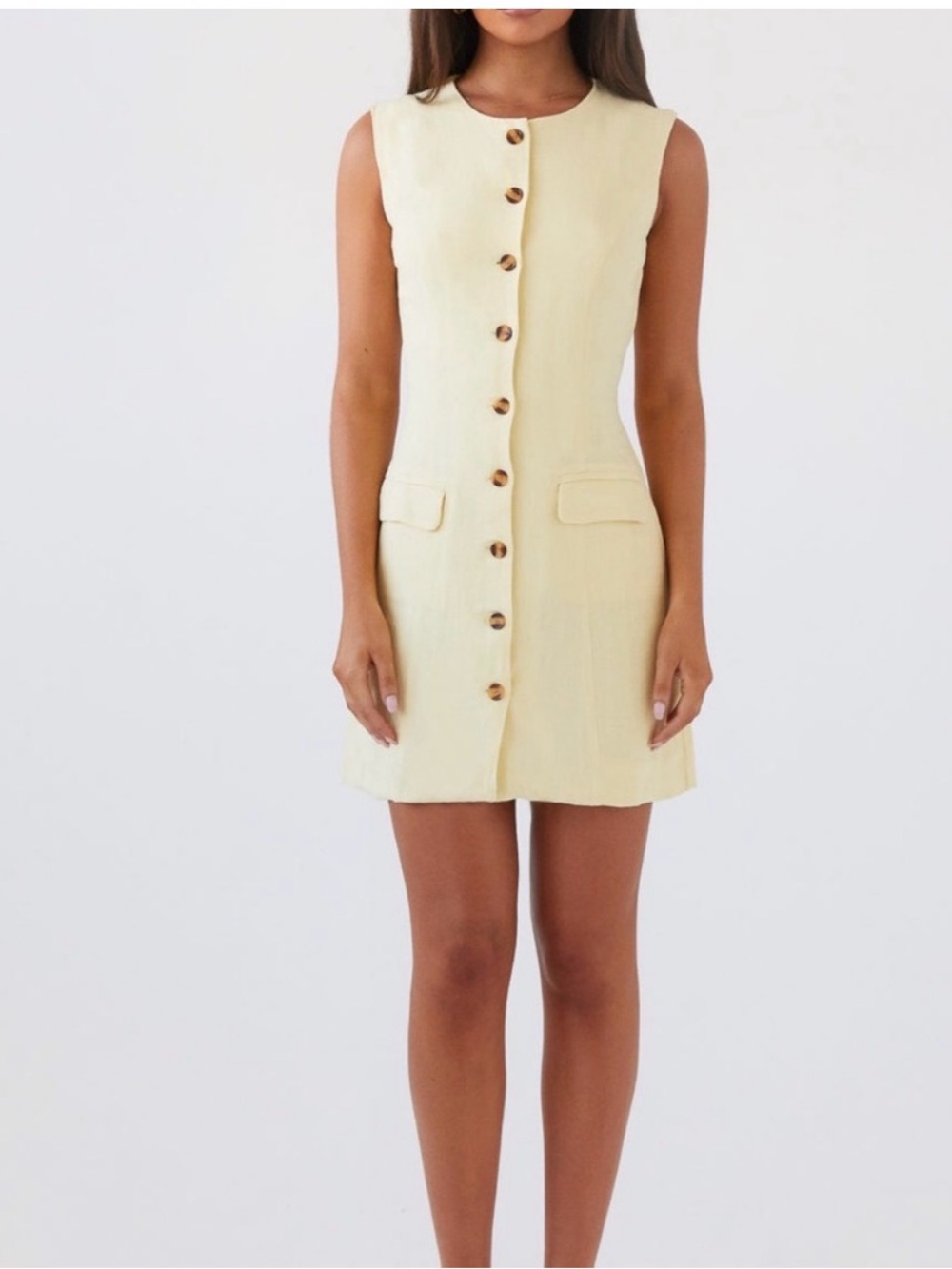 Peppermayo Butter Yellow Mini Dress Size 6